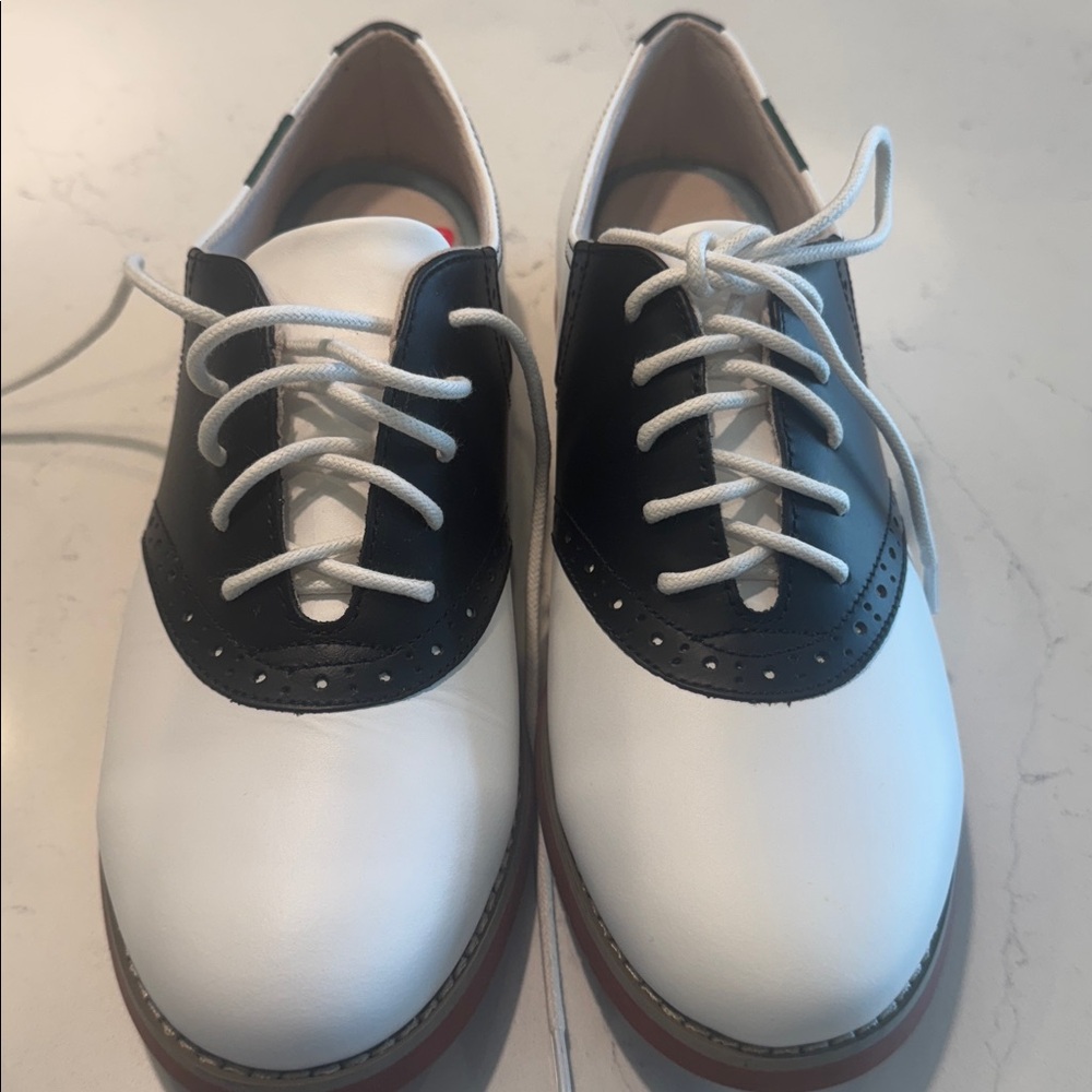 Eastland Black and White Lace-Up Shoes